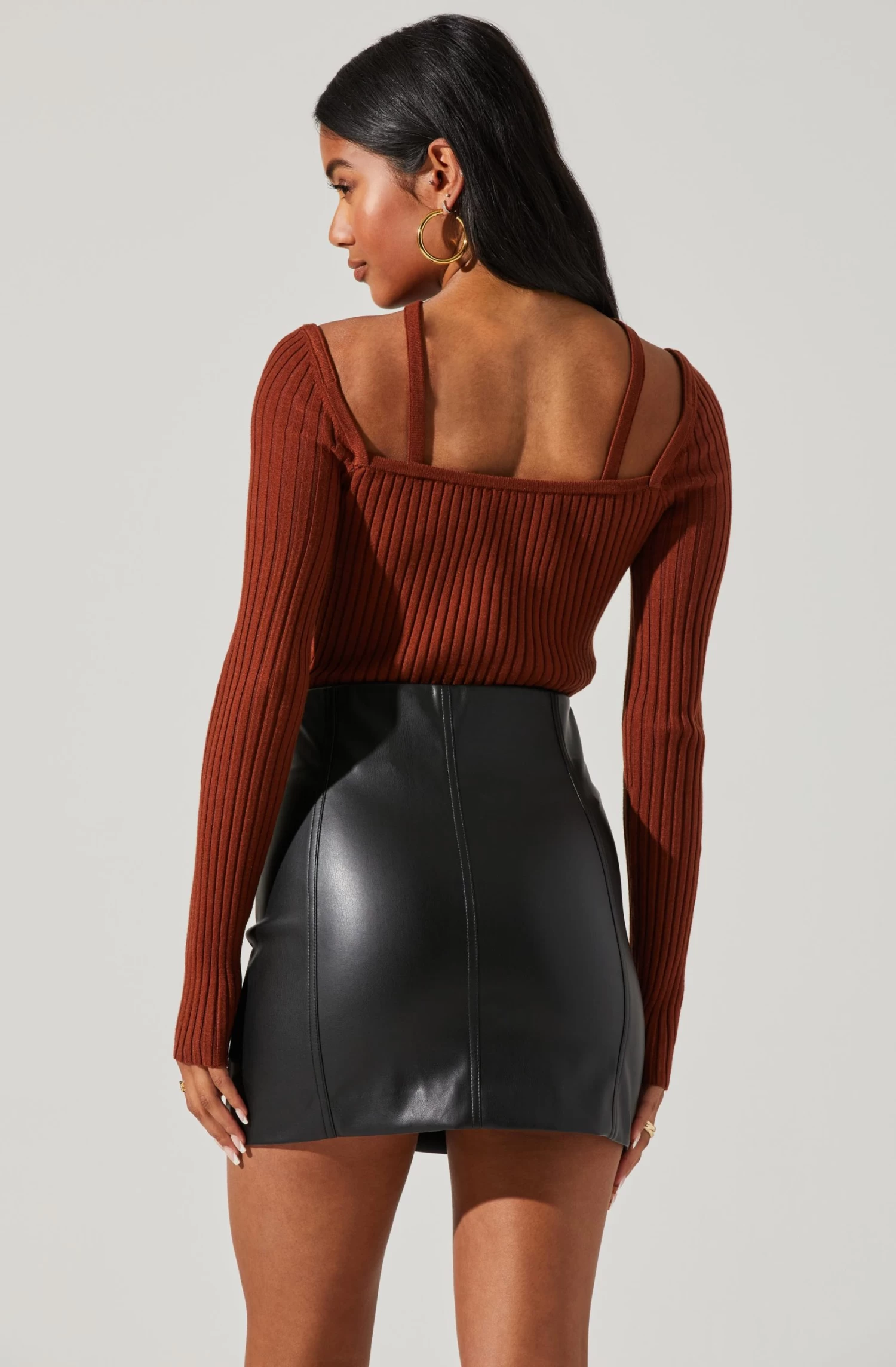 Criss Cross Long Sleeve Ribbed Sweater 10 Criss Cross Long Sleeve Ribbed Sweater - Image 10