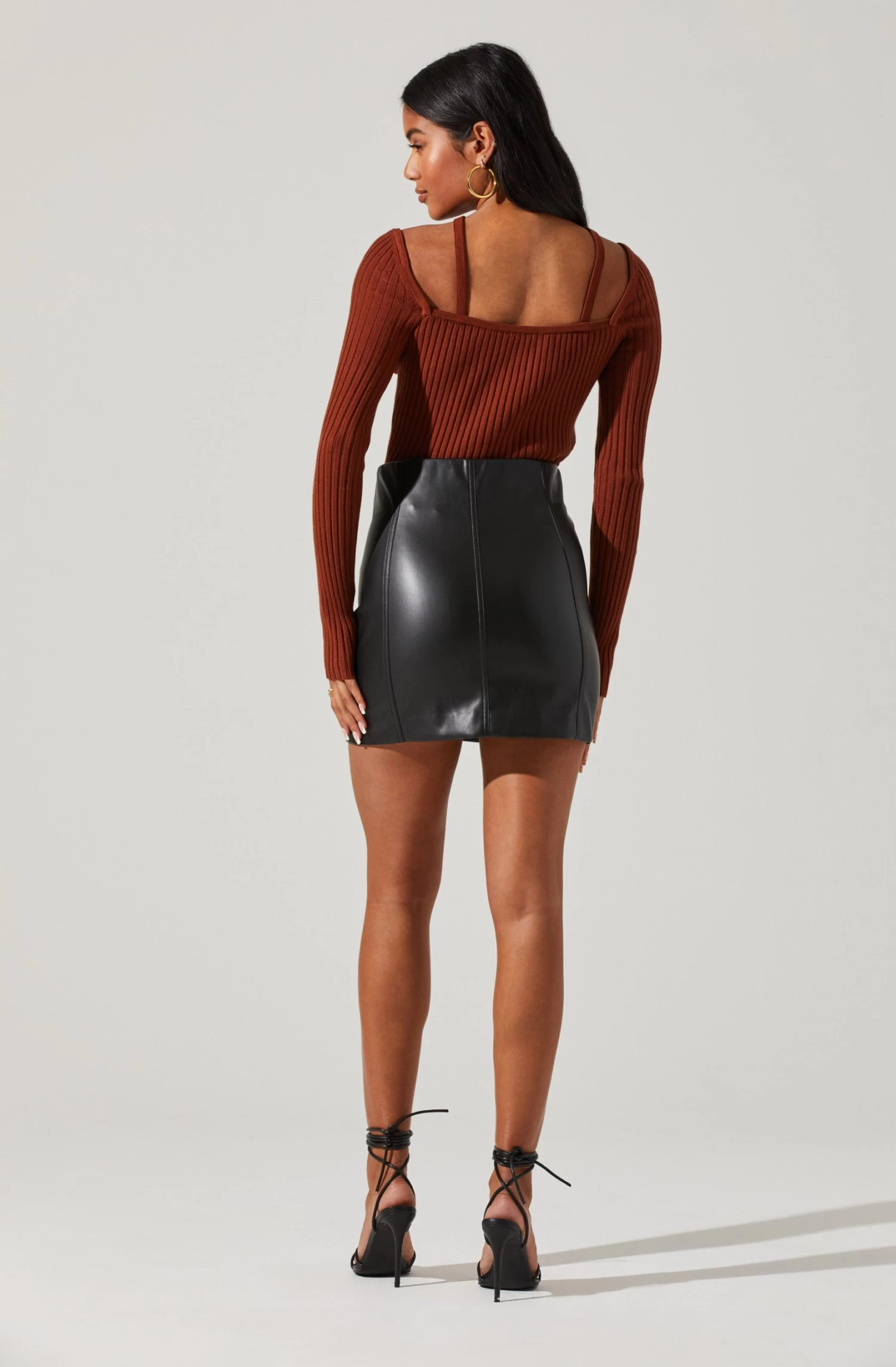 Criss Cross Long Sleeve Ribbed Sweater 8 Criss Cross Long Sleeve Ribbed Sweater - Image 8