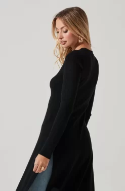 Julissa Maxi Cardigan 6 Julissa Maxi Cardigan -ASTR the Label Store AT17513B BLACK 3 scaled