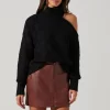 Mock Neck Cutout Sweater
