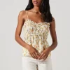 Ruched Babydoll Floral Cami