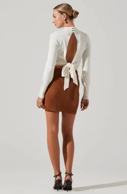 Faux Suede Mini Skirt 7 Faux Suede Mini Skirt -ASTR the Label Store LS30857 FCI CAMEL 4 scaled