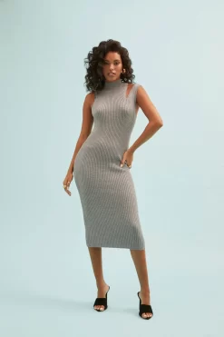 Crawford Shoulder Cutout Sweater Midi Dress -ASTR the Label Store RESORT 0652 scaled