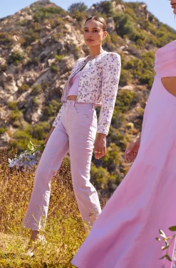 Brea Floral Quilted Cropped Puff Sleeve Jacket -ASTR the Label Store Shoot 1401 scaled