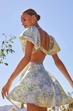 Clarita Floral Cutout Puff Sleeve Mini Dress -ASTR the Label Store Shoot 3680 scaled